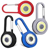 Hemobllo Kleiner Taschenlampe Schlüsselanhänger 4 Stück Tragbare Outdoor Schlüsselanhänger Lampe aus Robustem Kunststoff mit Stabilem Haken Kompakt für Camping und Nachtläufe