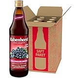 RABENHORST Waldheidelbeere Muttersaft BIO 6er Pack (6 x 700 ml) - 100% purer Waldheidelbeer-Direktsaft aus erster Pressung