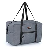 Ryanair Handgepäck 40x20x25 (20L) | Ryan Airlines Bag | Faltbare & Wasserdichte Klein Reisetasche Handgepäck | Perfekt als Weekender, Sporttasche & Einkaufstasche für Damen Herren (Dunkelgrau)