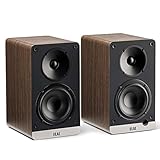 ELAC Kompakt Lautsprecher Debut ConneX DCB41, Boxen für Audiowiedergabe via HDMI, USB, Phono & Bluetooth, exzellenter Klang & hochwertiges Design, 1 Aktivlautsprecher-Set, Nussbaum