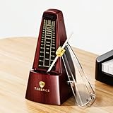 TERENCE Mechanisches Metronom Hochpräzises Metronom Lauter Ton, Geeignet für Klavier Violine Keyboard Bass Gitarre Guzheng Trommel Qinge Geeignet für Erwachsene, Kinder, Anfänger, Profi, Walnuss