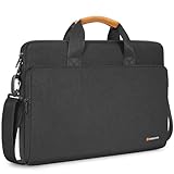 NIDOO 13-14 Zoll Laptop Tasche Umhängetasche für MacBook Air 13 M3 M2 / MacBook Pro 13 M2 / 13' Surface Laptop 6 7, Schwarz Messenger Aktentasche für MacBook Pro 14 M3 / 14' Surface Laptop Studio 2