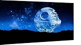 Magic Canvas Art - Bilder Star Wars Todesstern Film Leinwandbild 1- teilig Hochwertiger Kunstdruck modern Wandbilder Wanddekoration Design Wand Bild – A3702, Größe: 60 x 40 cm