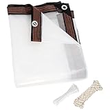 Transparent Pe 8 X10 Ft Clear Vinyl Tarp Blumenkastenhalterung Mauer (Beige, One Size)