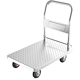 Schwerlast-Plattform-Sackkarre aus Stahl mit klappbarem Metallgriff - Große Tragfähigkeit für Lager, Keller und mehr - Vielseitiger Schubwagen Sackkarre (Modell Ty2)