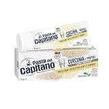 Pasta del Capitano, Bio Zahncreme mit Kurkuma und Propolis, Gewährleistet umfassende Mundhygiene, Vollständiger Schutz für Zähne und Zahnfleisch, 100% Made in Italy, 75 ml Tube