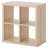 IKEA KALLAX Regal, größere Aufbewahrungslösung, (weiß gebeizte Eiche, 77 x 77)