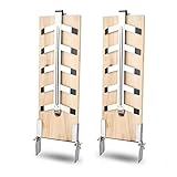 Randaco Flammlachsbrett Räucherbrett 2er Set, 5 Stufen einstellbar, mit Stabiler Edelstahl-Halterung, Lachs bis 2,5kg, für Feuerschalen,Outdoor Grill zedernholzbrett