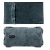 CAMRY Elektrische Wärmflasche (360W) | Wärmflasche Elektrisch Schnelles Aufheizen in 20 Min | Aufladbare Wärmflasche Weicher Fleecebezug | Hält bis zu 5 Stunden warm | Überhitzungsschutz