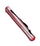 Bubblestore Strandmatte ca. 60 x 180 cm, Bastmatte Rückseite mit Folie isoliert, inklusiv Netztasche mit Reißverschluss und Trageriemen, in Natur-beige mit rot, blau oder gelb (Rot)