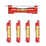 Catelves 4 Stück Schnurwasserwaage, Rot Wasserwaage Schnuur, Schnurwasserwaage Profi, Schnurlinien-Wasserwaage, Schnurwaage Wasserwaagefür Maurerarbeiten, Klempnerarbeiten, Rinnenarbeiten,Spirit Level