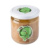 Mandelmus braun cremige Nussmus aus 100% braunen Mandeln ohne Zuckerzusatz - ungeschälte Mandeln geröstet in feinem Erdnussöl - naturreines Mandelmus vegan & glutenfrei - Foodino (350g Glas)