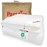 PARADIES Winterdecke 155x220 cm - Prima Duett Bio, Öko-Tex 100 Klasse 1, medizinisch getestet, kuschelige + warme Winterbettdecke 155x220, Steppdecke