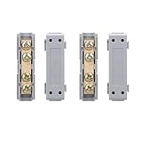 Leloco kabelklemmen elektro 4 Stück Hochwertige Materialien Leiter Leiterstoßdrahtklemme Klemmen elektro 80A 1000V Doppelschrauben ABS Gehäuse StoßDraht Elektro Klemmblock Geeignet für 2,5-16mm² Draht