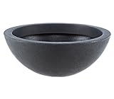 Dehner Kugelschale, Ø 52 cm, Höhe 20 cm, Kunststoff, anthrazit, Grau