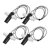 HONMEET 4 Stück Teiliges Samba pfeifen Kunststoff Pädagogische Musikinstrumente für Lehrer und Trainer für Musik Sport Tanzübungen Inklusive Nylonband Geeignet