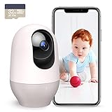 nooie Babyphone mit SD-Karte, Babyphone mit Kamera, 360°-Kamera, WLAN-Babykamera mit Telefon-App, AI-Bewegungsverfolgung und Geräuscherkennung, 1080P-Nachtsicht, Zwei-Wege-Audio