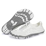 Bigzagger Unisex Badeschuhe Damen Herren Barfußschuhe rutschfest Weiche Sohle Wasserschuhe Atmungsaktiv Schwimmschuhe Schnell Trocknend Aquaschuhe Gr.35-111