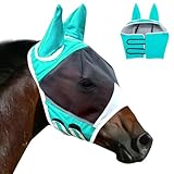 Fliegenmaske, Pferde Fliegenmaske, Anti-Fliegen-Pferdemaske, Pferde Fliegenmaske Standard mit Ohren, Pferde-Fliegenmaske mit Ohren, Horse Fly Mask, Fliegenschutzmaske, Fliegenmaske Pferd UV Schutz(L)