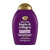 OGX Thick & Full + Biotin & Collagen Conditioner , nährstoffreiche Volumenconditioner Haarspülung mit Biotin, Kollagen und Weizenproteinen, Haarpflege, sulfatfrei , 385 ml (1er Pack)