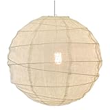 Hyzazew Leinen Lampenschirm, Faltbar Lampenschirme für Pendelleuchten, Handgefertigte Leinenlaterne für Innendekoration In Wohnzimmer, Esszimmer, Schlafzimmer, Arbeitszimmer, Flur Usw（45cm)