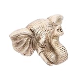 PHENOFICE Wandbrunnen Elefantenkopf Wassersprudler Wetterfest Dekorativ für Garten Teich mit Einstellbarem Wasserfluss aus Langlebigem Harz für Entspannende Atmosphäre