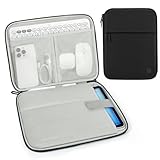 Dadanism 9-11 Zoll Tablet Tasche Hülle mit Polsterung für iPad Pro 11', iPad Air 11', iPad (A16) 11', iPad 10. Gen/Air 5/4 10,9', iPad 9/8/7. Gen 10,2', Galaxy Tab A9+ 11'/S9 FE, Tab M11 11', Schwarz