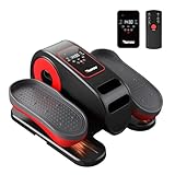 PASYOU Mini Ellipsentrainer für Zuhause, Untertisch Elektrischer Pedaltrainer, Crosstrainer Beintrainer für Senioren, 12 Einstellbare Geschwindigkeit, Leiser und Tragbarer Stepper mit Fernbedienung