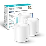 TP-Link Deco X50 Mesh WLAN Set (3 Pack), Wi-Fi 6 AX3000 Dual Band Router & Repeater, 3x Gigabit Ports für jede Einheit, empfohlen für Häuser mit 4-6 Schlafzimmern, Umfassender Jugendschutz, WPA3