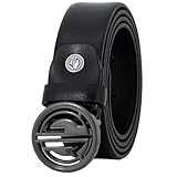LINDENMANN Echtleder Koppelgürtel Herren schwarz, kürzbar, Farbe/Color:schwarz, Size US/EU:Bundweite 105 cm Gesamtlänge 120 cm W 41.3 XL