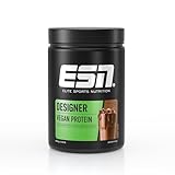 ESN Vegan Designer Proteinpulver, Milky Chocolate, 910 g, cremige Konsistenz mit Erbsen-, Hanf-, und Sonnenblumenprotein, geprüfte Qualität - made in Germany