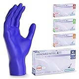 100x ARNOMED Einweghandschuhe XL, Nitrilhandschuhe Akzeleratorfrei, Einmalhandschuhe Latexfrei, Handschuhe Einweg in Violettblau, Allergikerfreundliche Gummihandschuhe, Einmalhandschuhe in S, M, L, XL