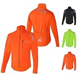 Brisk Bike Radsportjacke Atmungsaktive Ultraleichte Radsport-Laufjacke (Orange, M)