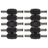 KOMBIUDA 10 Stück 10 Stück Dc Hohlstecker 5,5 X 2,1mm Inline Stromkupplung aus Robustem Material Gleichstrom Netzteiladapter für Laptops Router und Überwachungskameras