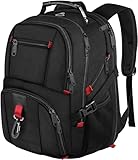 MATEIN Groß Laptop Rucksack Herren, 17 Zoll Arbeit Wasserdicht Backpack Laptoptasche Reisen Rucksack, Schulrucksack Teenager Jungen Anti Diebstahl Business Schwarz