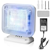 GOMETY TV Simulator mit 12 LEDs und 3 wählbaren Programmen, Dummy TV Fernsehsimulator, Energieeffizient Fernseh-Atrappe mit Zeitschaltuhr,Komplett mit Netzadapter,zum Einsatz als Einbruchschutz, Weiß