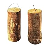 Schwedenfeuer Baumfackel 50 cm – Outdoor Fackel aus Holz für Garten, Terrasse, Camping & Feuerschale (1)