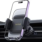 Lamicall Handyhalterung Auto, Handy Autohalterung - [2025 Federclip] Universal Lüftung Handyhalter Auto, 360 Grad Vent KFZ Halterung für iPhone 17/16/15/14/13 Pro Max Plus, Samsung 4-7 Zoll Smartphone