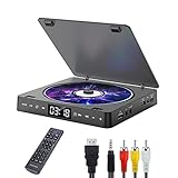 Gueray DVD Player für TV Alle Region Freier Tragbarer Mini DVD CD Player mit HD 1080P HDMI/AV USB/3.5MM AUX Port, einschließlich Fernbedienung, HDMI AV Kabel