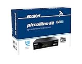 EDISION PICCOLLINO S2 Full HD Satelliten Receiver FTA, (DVB-S2 | ARD & ZDF SD Abschaltung tauglich) Unicable tauglich, USB, HDMI, SCART, LAN, 2in1 Fernbedienung, Vorinstallierte deutsche Programmliste