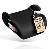 Kindersitzerhöhung nach neuster i-Size Norm R129 Schwarz Sitzerhöhung (125-150cm) Kinder Auto BigDean