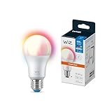 WiZ Tunable White and Color LED Lampe E27 (806 lm), 60 W 1er-Pack Lampe mit 16 Mio. Farben oder warm- bis kaltweißem dimmbarem Licht, smarte Lichtsteuerung über WLAN per Stimme/App