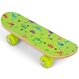 Ozbozz OzBozz Dinosaurier-SKATEBOARD MIT BLINKENDEN RÄDERN – 17-ZOLL-Deck – Bezaubernde Dino-Dekoration – Räder leuchten bei Bewegung