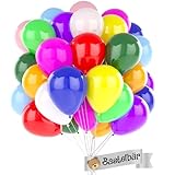 BIO Luftballons Geburtstag • [100 Stück] • MADE IN EU • Premium Ballons aus 100% Naturlatex • 11 Farben • Klimaneutral • Helium Luftballons Bunt • aus natürlichen Rohstoffen • Luftballon Girlande