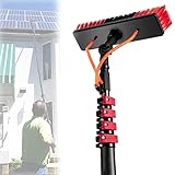 Wasserzufuhr-Stangen-Set, Teleskop-Fenster- und Solarmodul-Reinigungsbürste, ausziehbare Außenwaschanlage mit Spray für effiziente Glasreinigung, 3,6 m