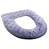 Toilettensitzbezug - Toilettensitzbezug aus Samt für den Haushalt, waschbar | Verdickter WC-Sitz mit Reißverschluss, vollständig umschließendes Design, geeignet für alle bzw