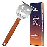 7 in 1 grillspachtel für Barbecue Grill, Multifunktion Grillbesteck mit Holzgriff, Eingebaute grillbesteck-set-Funktion,Kreativer Grillwender, Einzigartige Grillwerkzeuge, Grillen Geschenke für Männer