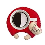 Untersetzer Mit Katzentasse, Filzuntersetzer,Filzuntersetzer Für Katzen,Trinkbecher Matte | Hitzebeständige Filzuntersetzer Für Bar, Tisch, Wohnzimmer,