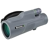 Bresser Monokular Wave 12x50 mit hoher Vergrößerung, hochwertigen Vergütungen und exzellentem BaK-4-Glas, wasserdicht und für Brillenträger geeignet