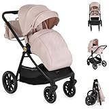 Cangaroo, Celebrity 2-in-1 Kombikinderwagen, Stoßdämpfer, Rollen aus PU, Farbe: Rosa